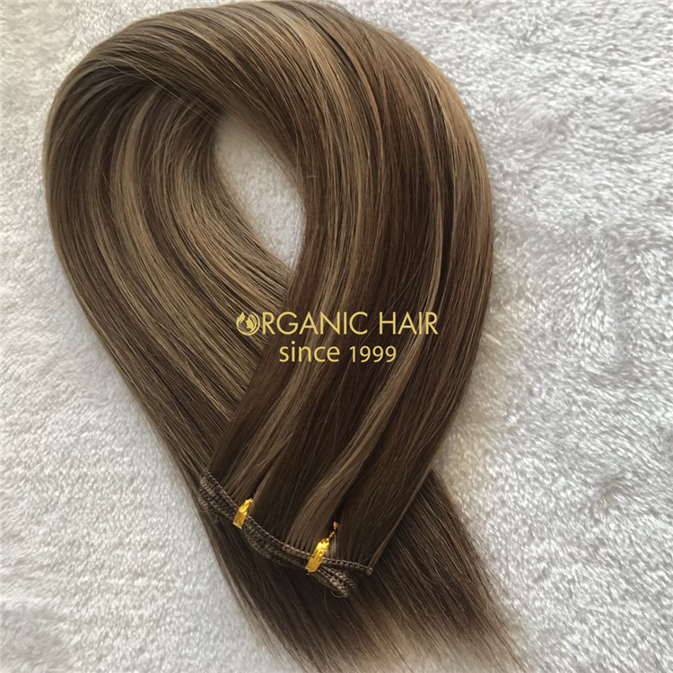 Best human full cuticle customized hand tied wefts X159